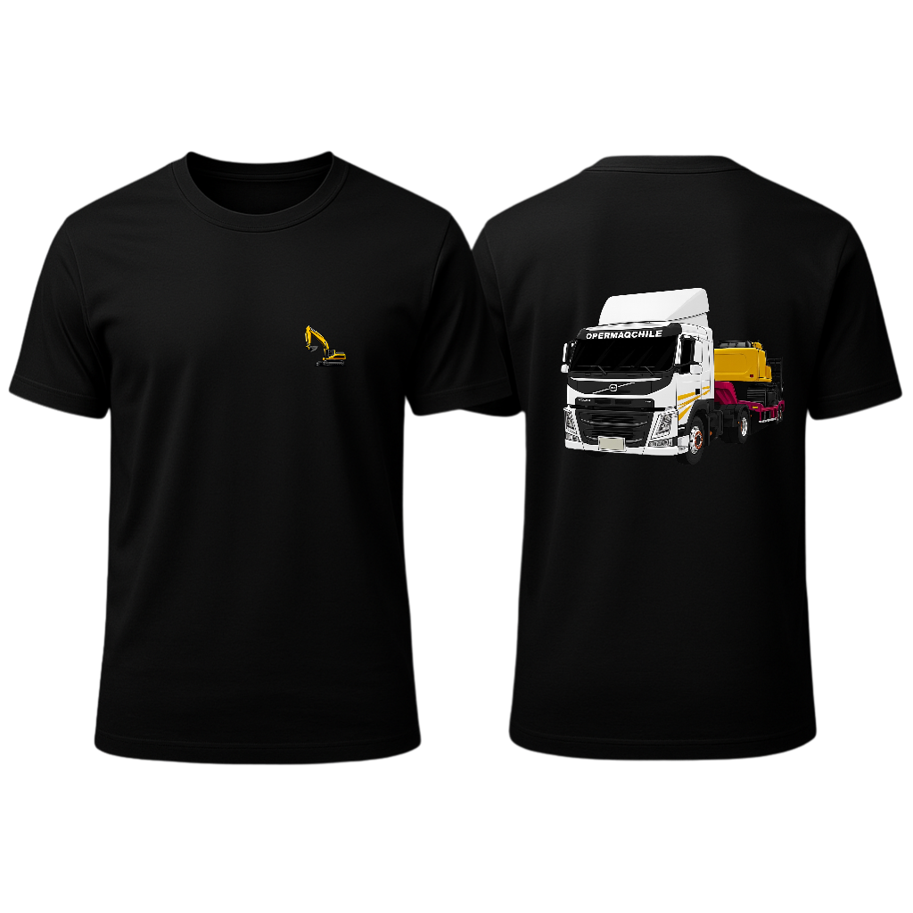 POLERA TRANSPORTE PESADO NEGRA/BLANCA/VERDE/CAFÉ