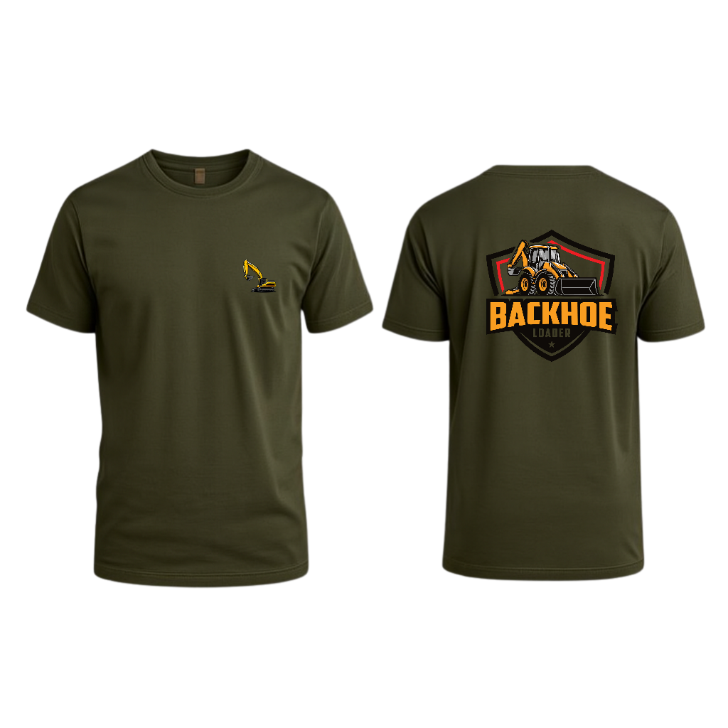 POLERA BACKHOE RETRO CAFE/BLANCA/VERDE