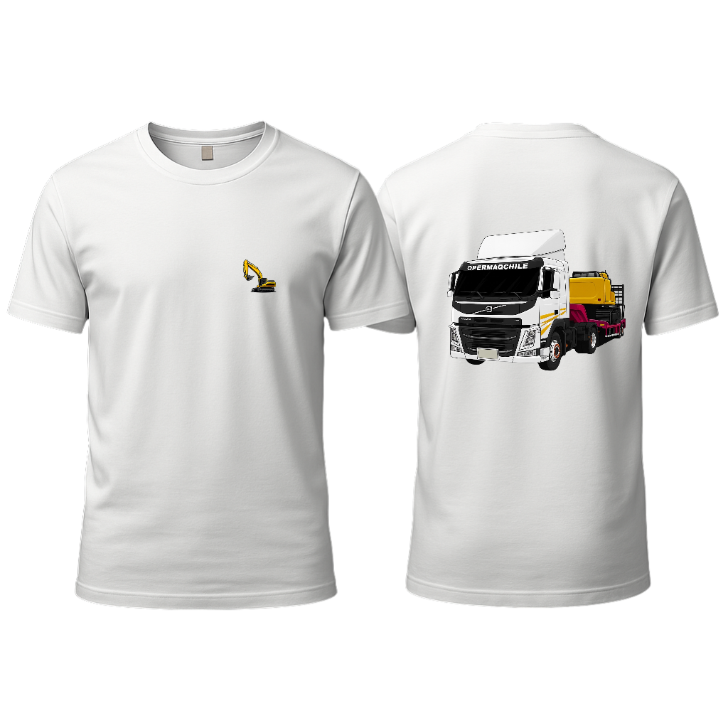 POLERA TRANSPORTE PESADO NEGRA/BLANCA/VERDE/CAFÉ