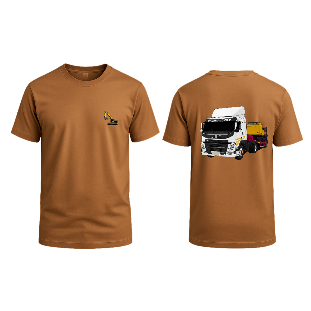 POLERA TRANSPORTE PESADO NEGRA/BLANCA/VERDE/CAFÉ