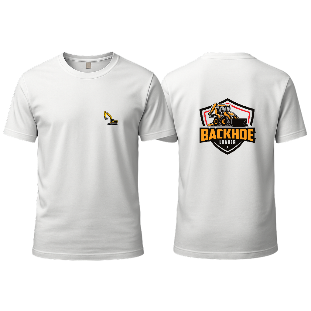 POLERA BACKHOE RETRO CAFE/BLANCA/VERDE